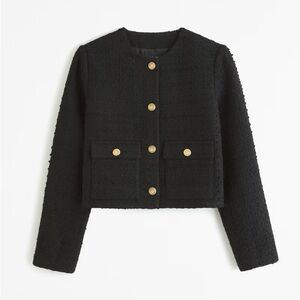 Abercrombie collarless tweed jacket